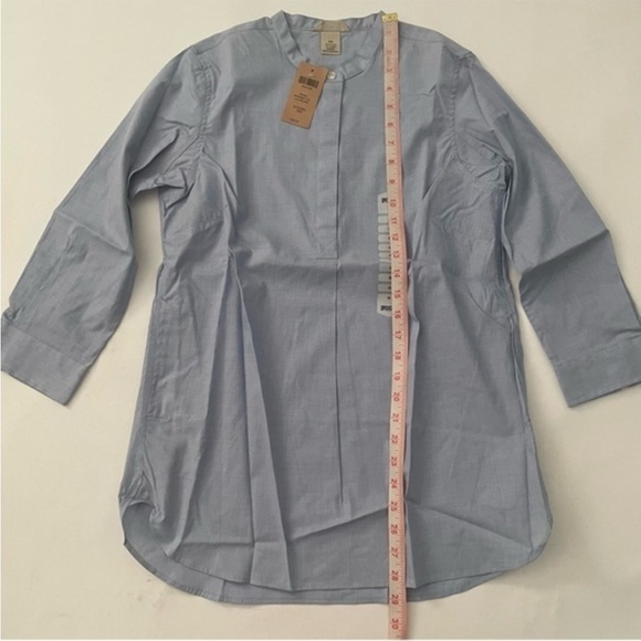 New Duluth Wrinkle Fighter Tunic Shirt Blue 3/4 Sleeve - Picture 4 of 5